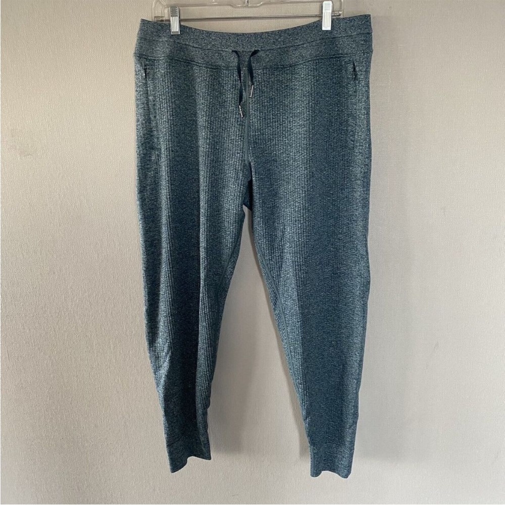 Lululemon Engineered Warmth Relaxed Fit Joggers Full Length Size 12 Blue Marled
